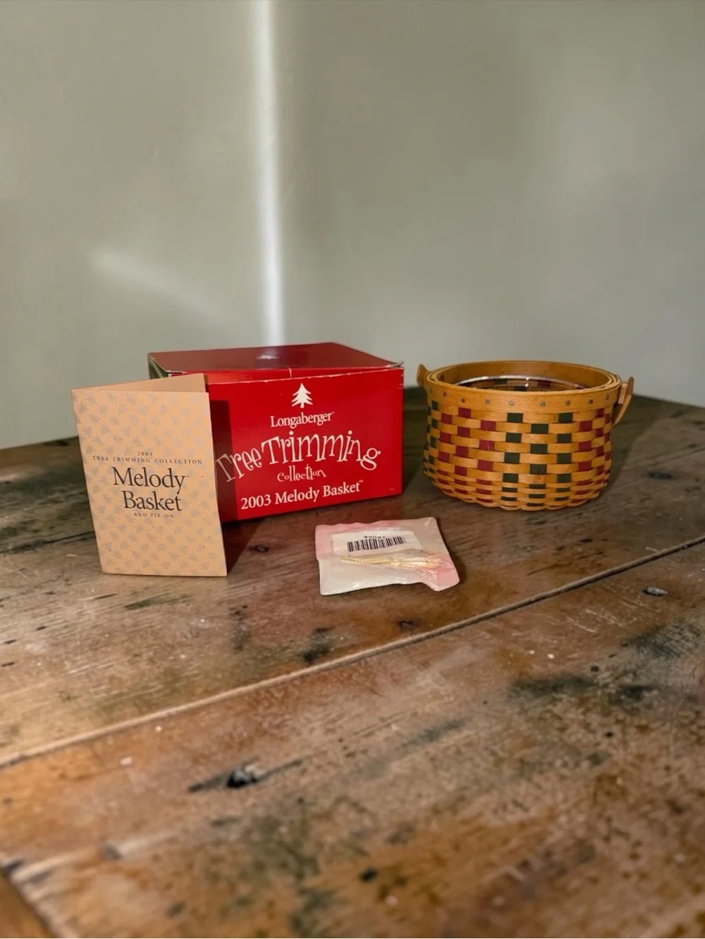 VINTAGE Longaberger Tree Trimming Melody Basket 2003